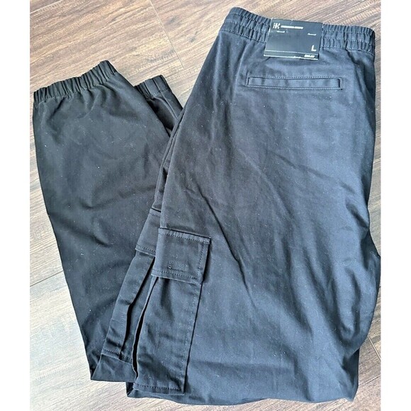 I.N.C. International Concepts Men's Cargo Pants James Twill Stretch Deep Black L - Picture 2 of 8